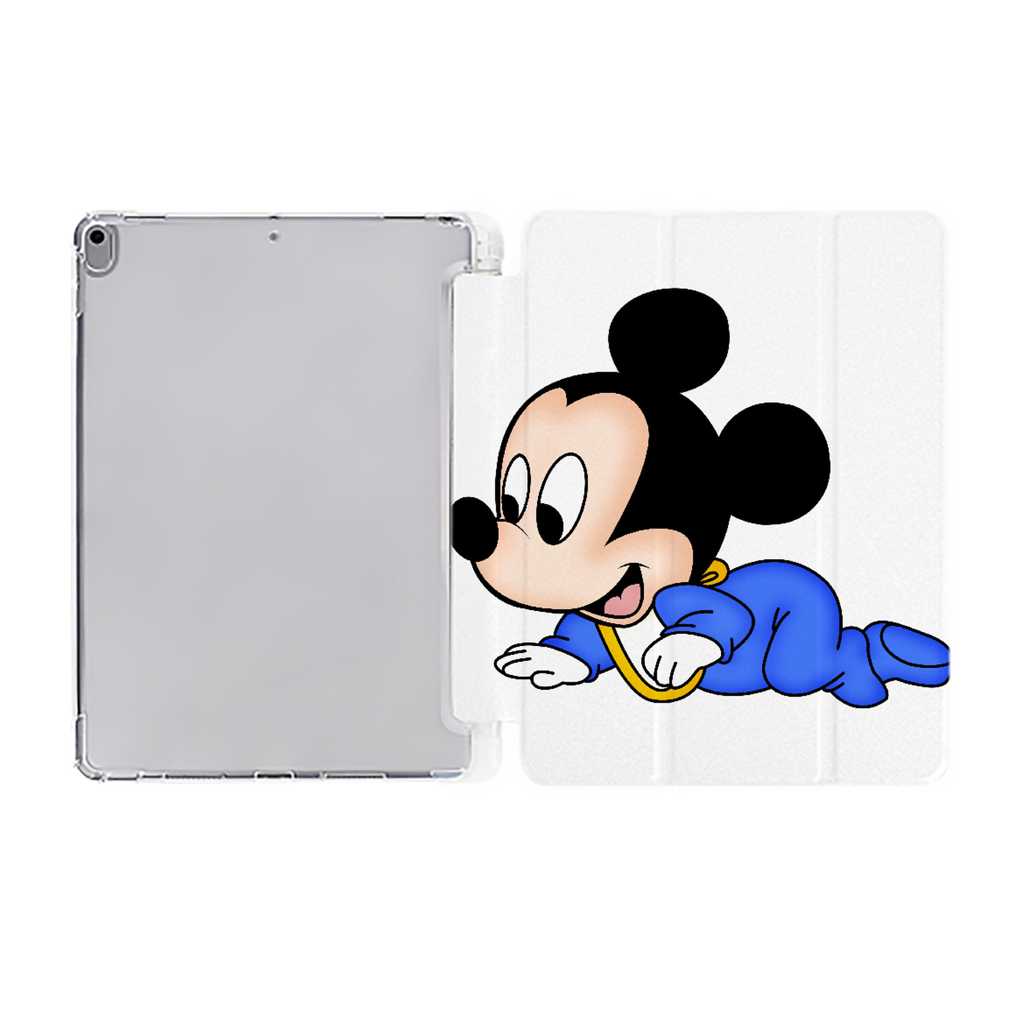 ミッキーマウス Mickey Mouse IPad ケース ペン収納付き 三つ折りスタンド PUレザー×シリコン 対応機種9.5/10.5/10.9インチ